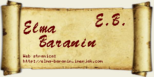 Elma Baranin vizit kartica